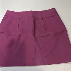 Plum Mini Skirt with pockets and zipper